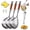 (3PCS), variant on Wooden Handle Stainless Steel Skimmer, 17.7 Inch Long Handle Stainless Steel Slotted Spoon, Deep Fryer Scoop for Kitchen Pasta Noodles Dumplings Wonton Hot Camping Pot(1PC)