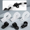 thumbnail image 5 of Cable Management Clip - Self-Adhesive Wire Cord Clip for Desk Wall - Small Cable Holder for Organizing Wires - No Drill Cord Organizer - White, 5 of 8