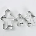 thumbnail image 2 of Ensemble de 3 Emporte-Pièces de Noël en Acier Inoxydable Formes de Biscuits Gingerbread Man, 2 of 5