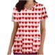 thumbnail image 3 of TaTaai Women's Valentine's Day V Neck Casual Top, Abstract Heart Print Short Sleeve Blouse with Pockets, Lightweight Holiday Gift Shirt for February Romance Gift, 3 of 5