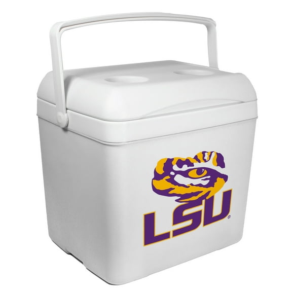 White LSU Tigers 24-Can Tailgate Cooler