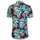 thumbnail image 2 of Camisas Para Hombre Manga Corta Camiseta de manga corta con botón de solapa con impresión 3D digital Seaside para hombre (Green, 7XL), 2 of 6