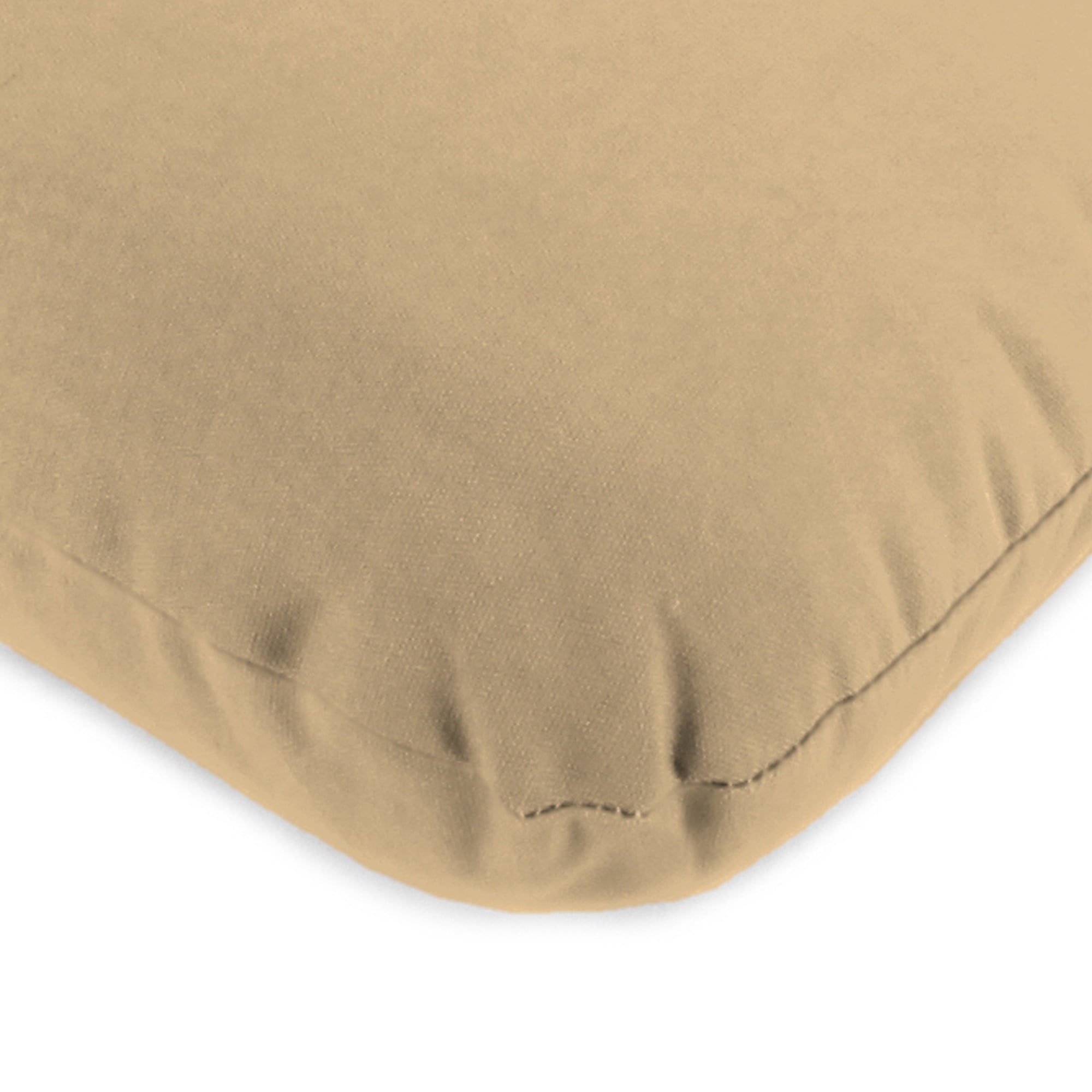 Jordan Manufacturing 45" x 22" Antique Beige Solid Rectangular Outdoor Chair Cushion with Ties and Hanger Loop