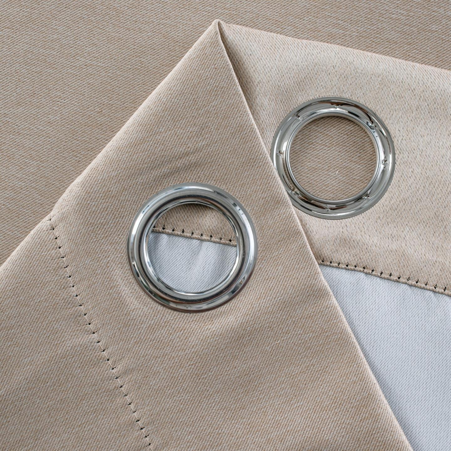 Luxe Weavers Pair of Window Panels Cream 100% Blackout Curtains 95" Length for Bedrooms, Energy Efficient Drapes
