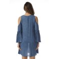 thumbnail image 3 of Riviera Sun Cold Shoulder Dress 21825-BLK-1X (Denim, 2X), 3 of 3