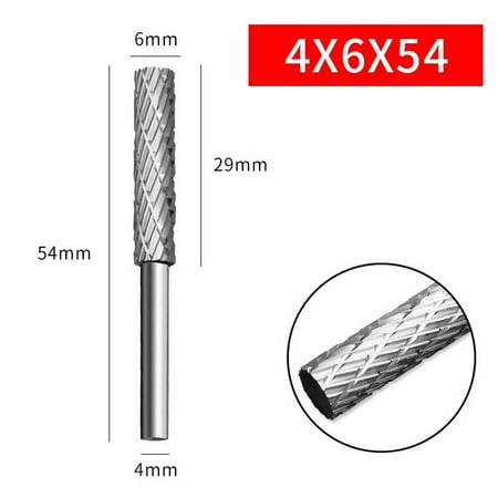 

1pc 4mm Shank High Speed Steel Rotary Burr Tool Plastic Wood Carving Rotary File