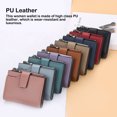 thumbnail image 4 of Fashion Women Wallets Solid Color PU Short Design Wallets Multifunction Card Holder Zipper Hasp Purse Simple Style Handbag Coin Keys Bag Brown, 4 of 9