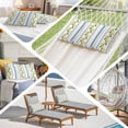 thumbnail image 5 of Lemon Striped Throw Pillow Cover, Pillowcase Protectors with Zipper, Breathable Decorative Lumbar Pillow Case Cover, Yellow Fruit Blue White Geometric Pillow Shams for Couch Sofa 12x20Inch, 5 of 8