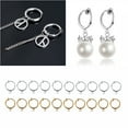 thumbnail image 2 of 10Pcs/set Clip-on Earring Converter Non Piercing Earrings Hoop Earrings Components Pour Earring Making Sliver Gold, 2 of 8