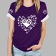 thumbnail image 5 of Tops Y Blusas de las Mujeres Estampadas Cuello Redondo Manga Corta, Poliéster Casual Top para Diario, Fiesta Y Todas las Estaciones, 5 of 8
