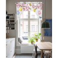 thumbnail image 4 of Easter Eggs Swag Valances for Windows, Small Curtains Drapes, Butterfly Flowers Spring Watercolor Branch Floral Kitchen Window Curtains Over Sink Window Treatment Valance for Bedroom/Bathroom 56"x36", 4 of 5