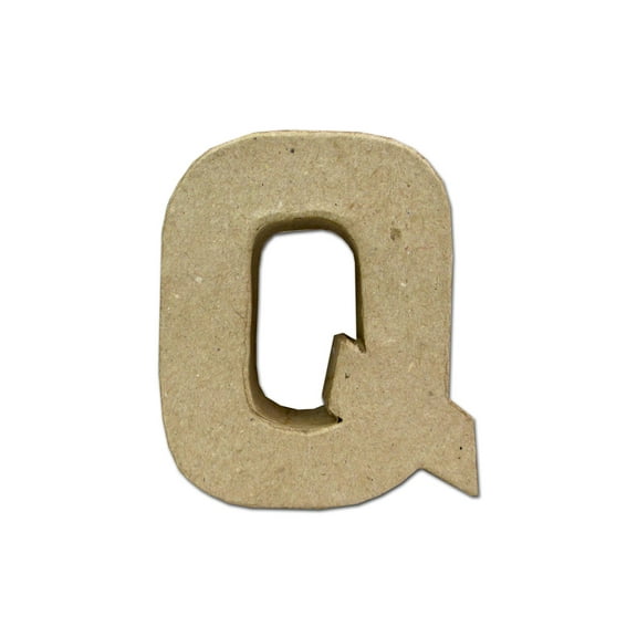 PA Paper Mache 4" Letter Q Kraft