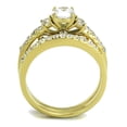 thumbnail image 2 of Gold Womens Ring Anillo Para Mujer Stainless Steel Ring Stainless Steel Ring with AAA Grade CZ in Clear Reggio Bono, 2 of 4