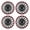 5019-Black Lacquer & Red Lacquer, variant on Set of 4,17" Wheel Rim Cover,Special Design Fashion Shape Replacement Hubcaps,Car Truck SUV Wheel Hub Accessories,Black Lacquer