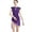 Purple, variant on IBTOM CASTLE Women Elegant Lyrical Dance Dress Lace Cap Sleeve Asymmetrical Tulle Skirt Leotard Contemporary Ballet Dancewear S Black