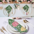 thumbnail image 3 of Green Gourd Cloth Napkins, Modern Abstract Art Floral Washable and Reusable Dinner Napkins Set of 4, Table Napkin for Kitchen Party Birthday Wedding Hotel Housewarming 20"x20", 3 of 9