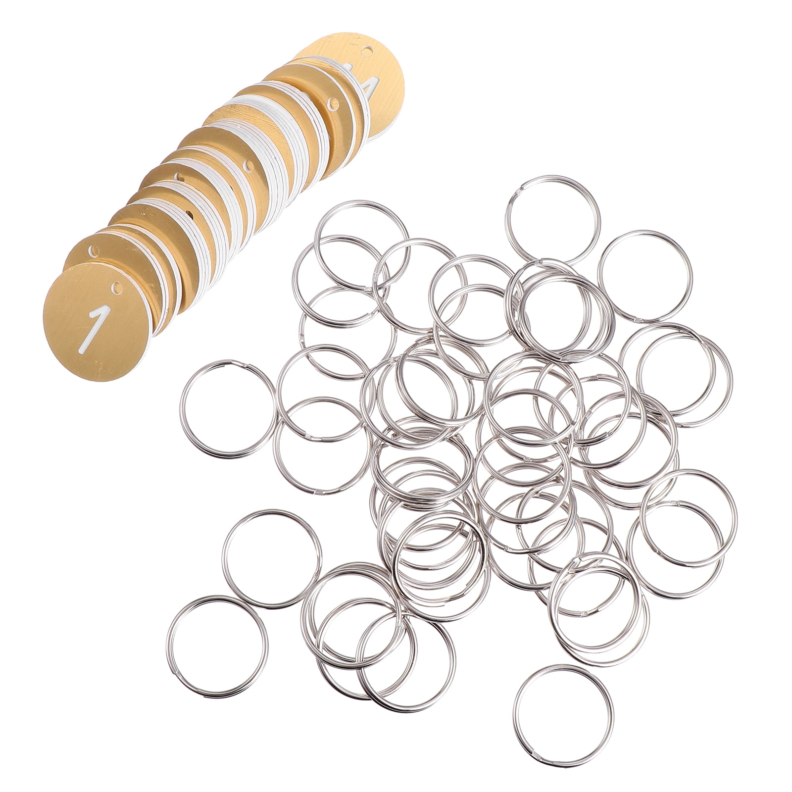 Raindrops 150 pcs  Engraved Plastic Number Tags Key Tags with Rings for Hotel Shop Use