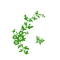thumbnail image 2 of Clearance Wall stickers under $1,Flower Toilet Seat Wall Sticker Bathroom Decoration Decals Decor Butterfly Green, 2 of 4