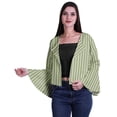thumbnail image 1 of Moomaya Cache-Maillots Imprimés pour Femmes Manches Évasées Cardigan Court pour l'Été, 1 of 1