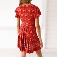 thumbnail image 6 of OKBOP Short Sleeve V-Neck Dress Women's Solid Color Jumpsuit Short Skirt Sexy Off Shoulder Waist Sleeveless Dress tea Shift Dress Red L(8), 6 of 7