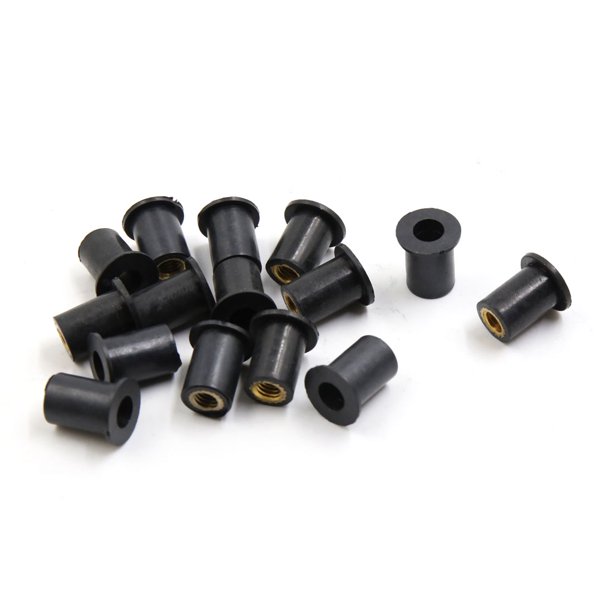 15pcs Black Rubber M5 Motorcycle Windscreen Windshield Fastener Well