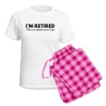 thumbnail image 5 of CafePress - Retired This Is Dressed Up Women's Light Pajamas - Women's Short Sleeve Print T-Shirt and Pants Light Cotton Pajama Set, 5 of 7