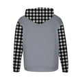 thumbnail image 3 of APEXFWDT Men's Plaid Raglan Sleeve Hoodie Big & Tall Long Sleeve Lightweight Athletic Pullover Casual Sweatshirt with Pockets,L,Black, 3 of 5