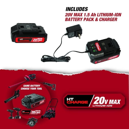 HYPER TOUGH 20V BRUSHLESS 1/2-INCH 2-SPEED CORDLESS HAMMER DRILL BATTERY & CHARGER
