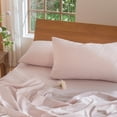 thumbnail image 2 of MooMee Pillowcases 100% Washed Cotton Linen Like Textured Envelope Closure Set of 2 (Grayish Pink, King), 2 of 5