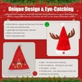 thumbnail image 4 of Lbbi Singing and Dancing Electric Santa Hat with Reindeer Antlers - Funny Novelty Musical Interactive Swinging Christmas Hats Waving and Singing for Adults Kids Xmas Gift, 4 of 8