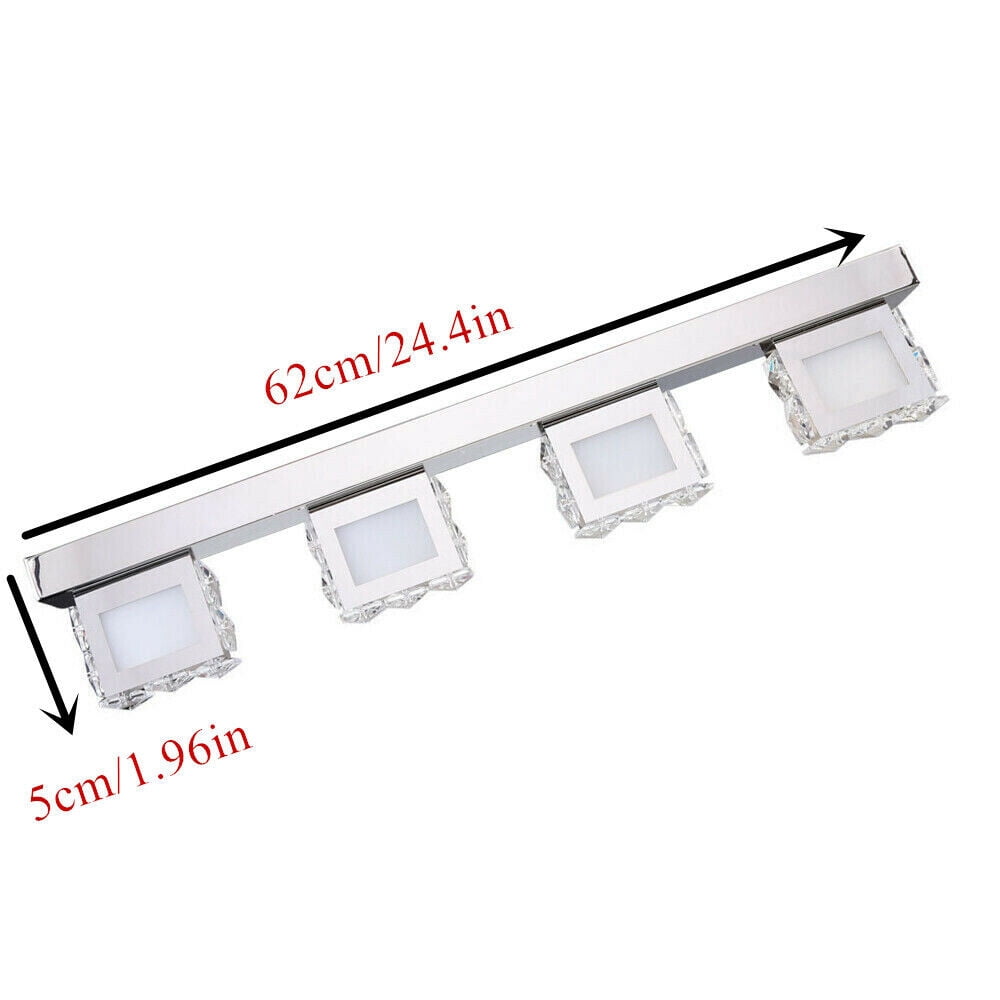 Modern 4 LED Vanity Light Fixture Bathroom Crystal Front Mirror Toilet Wall Lamp for Living Room,Bathroom Mirror