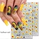 thumbnail image 2 of 5 Sheets Flower Nail Art Stickers Decals, 5D Sunflower Nail Stickers for Nail Art,3D Self-Adhesive Engraved Nail Art Supplies Yellow Floral Small Dais, 2 of 4
