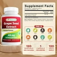 thumbnail image 2 of Best Naturals Grape Seed Extract 400 mg 120 Vegetarian Capsules, 2 of 7