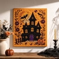 thumbnail image 2 of Halloween Pearl Diamond Art Kit, Pumpkin Ghost DIY Painting Set, 8x8 Inch Wall Decor Craft, Seasonal Home Gift, 2 of 7