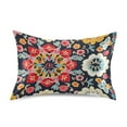 thumbnail image 7 of Yayeee Pillowcase Standard Size Set of 2 Satin Wrinkle Resistant Pillow Case, Colorful Floral Pattern, 7 of 7
