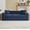 Blue, variant on Modern 3 Seater Sofa, Blue Corduroy Couch, Small Space, No Assembly
