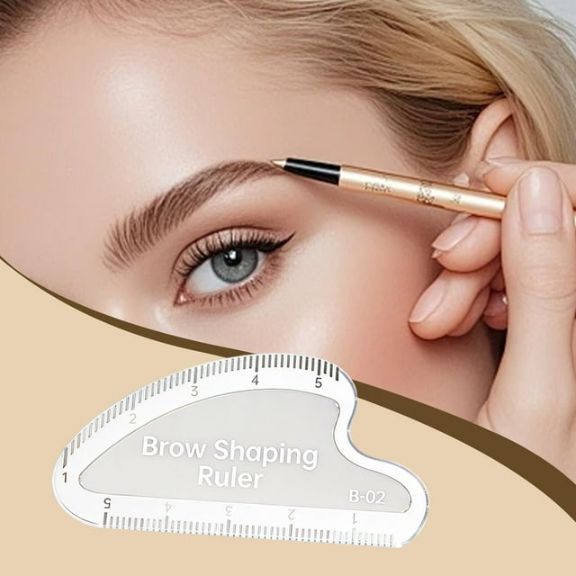 BELOVING Eyebrow Shaping Ruler Portable Beginners Positioning Arch Brow Mapping Ruler 6cmx3cm