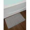 thumbnail image 2 of Abstract Bath Mat, Minimal Geometric Vertical and Horizontal Tiles Forming Square Frames, Plush Bathroom Decor Mat with Non Slip Backing, 29.5" X 17.5", Charcoal Grey Eggshell, by Ambesonne, 2 of 2