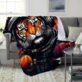 thumbnail image 3 of Fabric Blanket,Space Tiger,Warm Fluffy Blankets,For Bed Couch Chair, 3 of 8