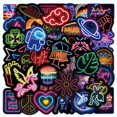 thumbnail image 1 of Pegatinas de neón creativas para cuaderno, equipaje, patineta, taza de agua, pegatinas de graffiti decorativas a prueba de agua, 1 of 5