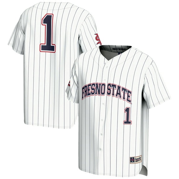 Men's GameDay Greats #1 White Fresno State Bulldogs Lightweight Baseball Jersey