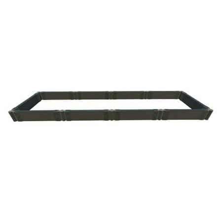 WEATHERED WOOD 2" TOOL FREE (2ft): 2 X 8 X 5.5' GARDEN RAISED BED