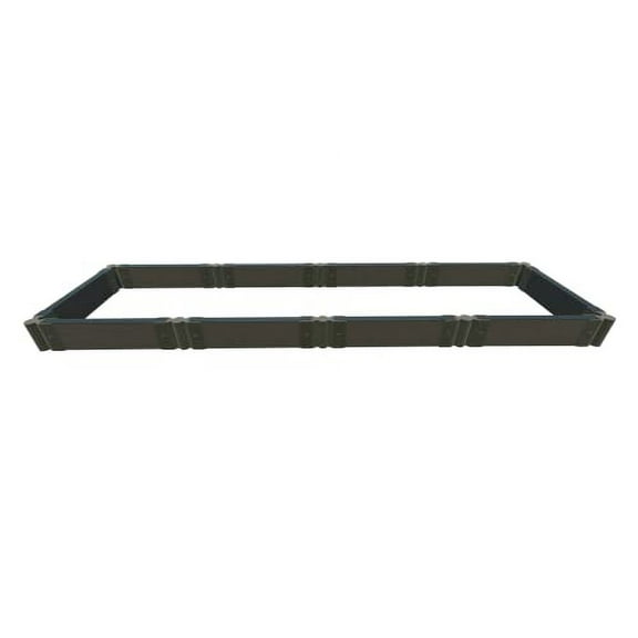 WEATHERED WOOD 2" TOOL FREE (2ft): 2 X 8 X 5.5' GARDEN RAISED BED