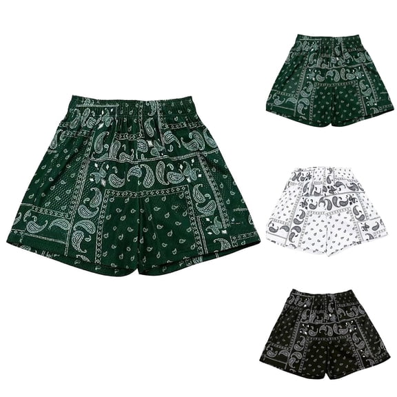 YANGXINX Men's Casual Shorts Summer Trendy Printed Elastic Waist Breathable Joggers with Pocket Outdoor Activities Relaxed Fit Board Shorts