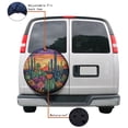 thumbnail image 4 of KAKALAD Colorful Desert Cacti Wildflowers Leopard Print 01 Spare Tire Cover Universal Vehicle Accessories Buckle Car Tools 17”in, 4 of 6