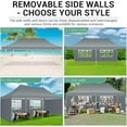 thumbnail image 5 of SANOPY 10'x20' Ez Pop up Canopy Party Tent with 6 Sidewalls, Waterproof and Sun Shelter Heavy Duty Canopy for Market with Carry Bag, Gray, 5 of 7