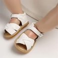 thumbnail image 2 of Infant Baby Girls Sandals Soft Sole T-Strap Toddler Flats First Walkers Summer Shoes, 2 of 7