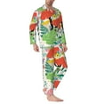thumbnail image 2 of Hirioo Mushroom and Frogs for Men's Pajama Sets 2 Piece Pjs Men's Long-Sleeved Pajama Set Button Down Sleepwear,S-XXL-Large, 2 of 7