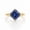 Rose Plated, variant on Princess Cut Solitaire Blue Sappire Engagement Ring, Split Band Ring, Anniversary Gift For Her Stackable Promise Ring, Art Deco Sapphire Gemstoen Ring, September Birthstone Ring