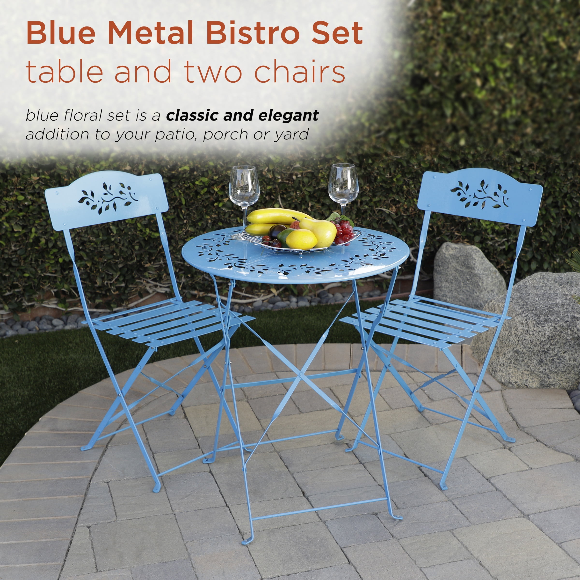 Ah1 kids metal discount bistro set blue